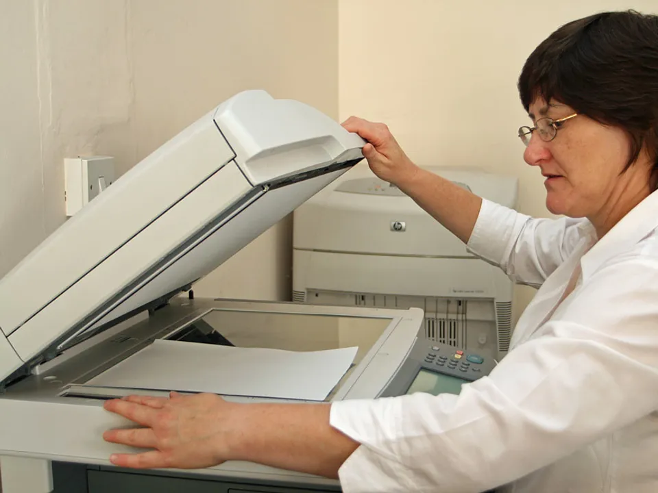 Photocopier in an office