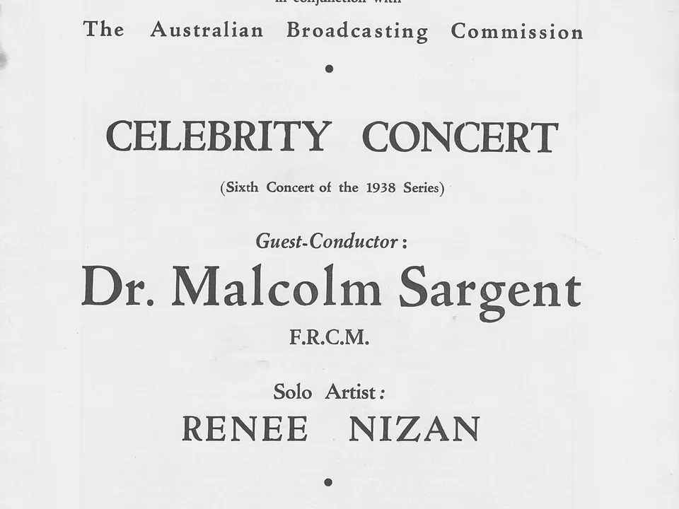 Printed programme for an event