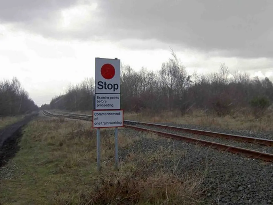 Railway stop sign