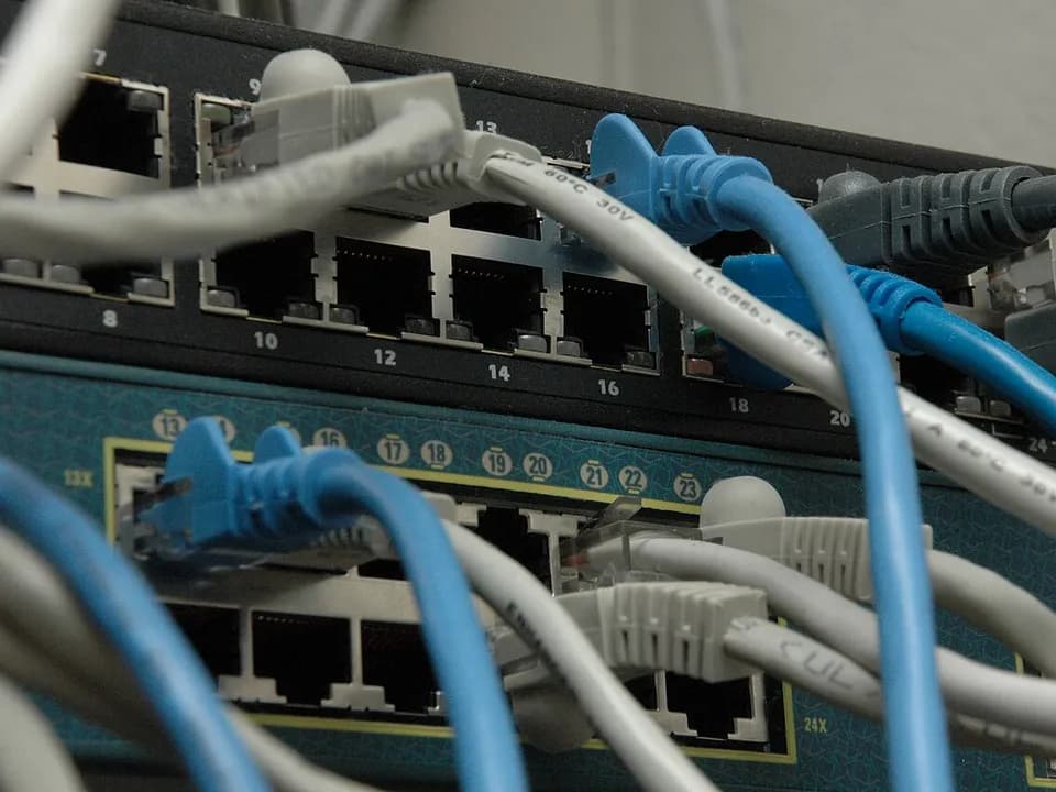 Network switches cabled up and configured